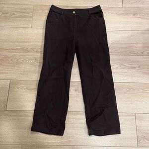 St. John Women’s Brown Straight Leg Professional Business Casual Pants Size 4